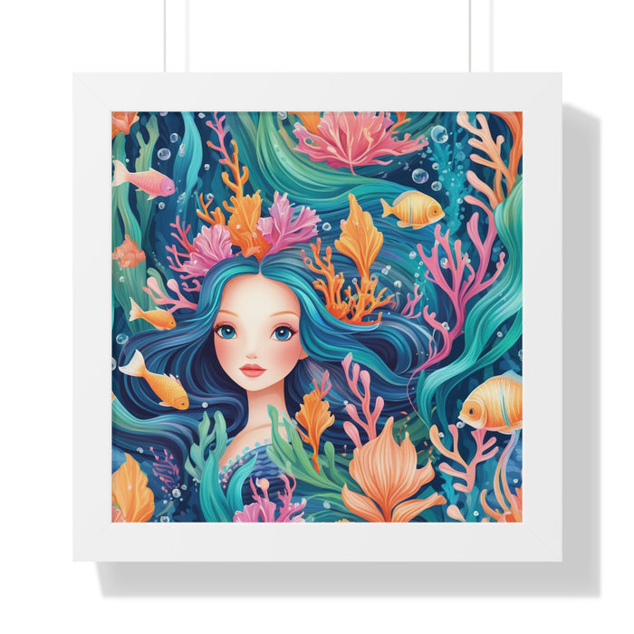 Elite Mermaid Sustainable Framed Poster with High-Quality Printing