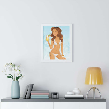 Tropical Oasis Vertical Framed Art Print