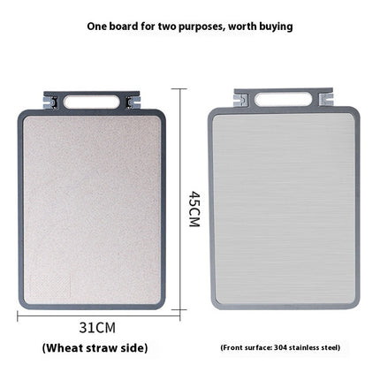304 Stainless Steel Double Sided Chopping Board For Kitchen