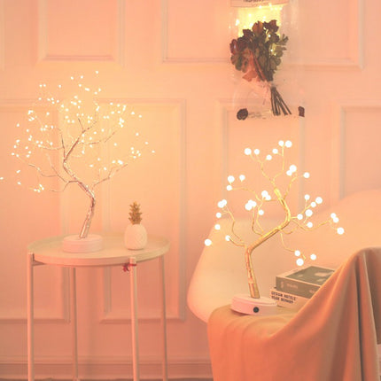 LED Pearl Tree Light USB Touch Night Light With 108 LEDs Christmas Decor