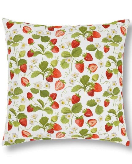 Vibrant Strawberry Outdoor Pillow Set with Concealed Zipper - Water-Resistant and Stylish