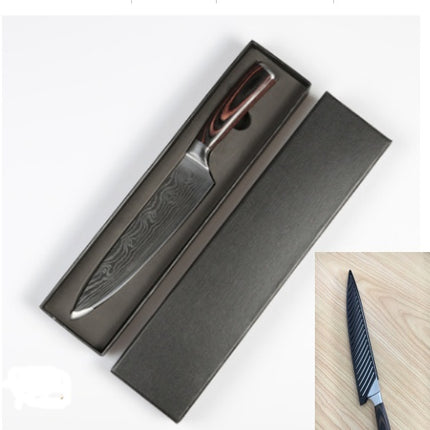 Damascus Pattern Slicing Knife 7Cr17 Stainless Steel Razor Sharp Kitchen Knife