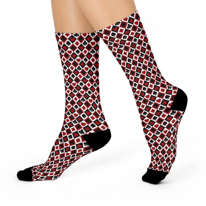 Chic Plaid Cushioned Crew Socks - One Size Fits All