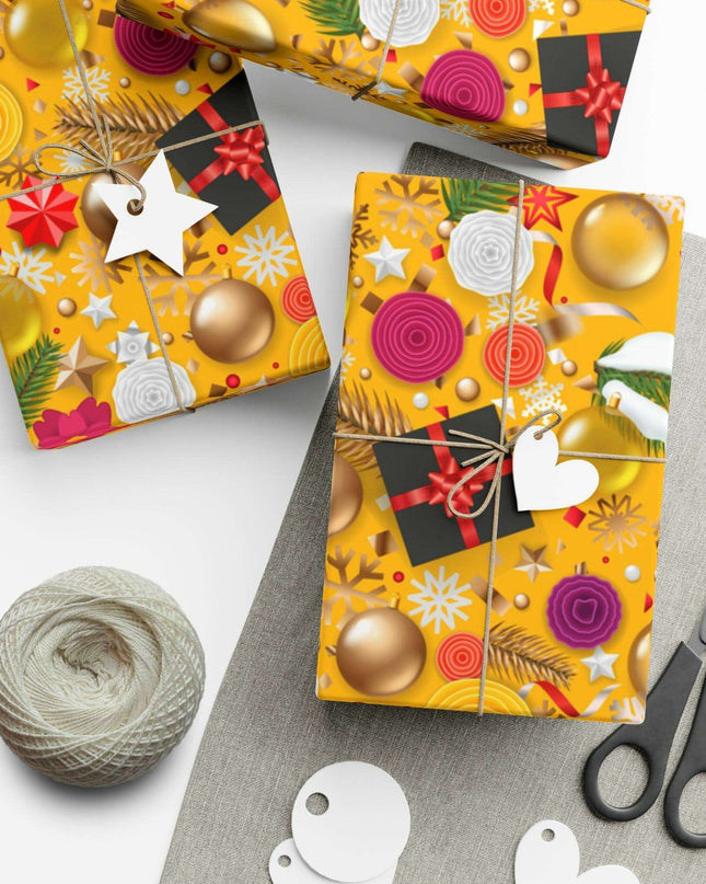 Exquisite 3D Luxury Christmas Gift Wrap Collection: Matte & Satin Options