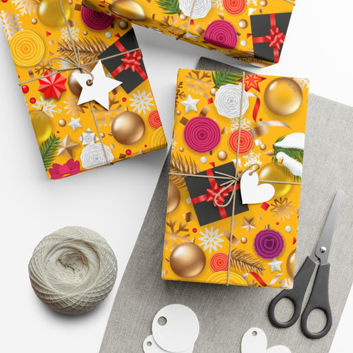 Luxury Christmas 3D Wrapping Paper Set: Matte & Satin Finishes for Elegant Gift Presentation