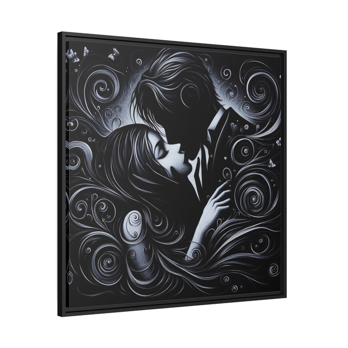 Elegance Personified - Luxe Canvas Wall Art Set with Sleek Black Pinewood Frame