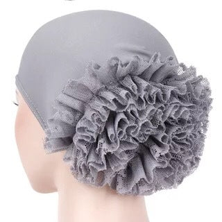 Peekaboo Studio Large Solid Color Lace Flower Hat with Adjustable Fit