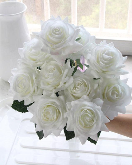 Radiant 15-Piece Faux Rose Bouquet for Stylish Home and Event Decor