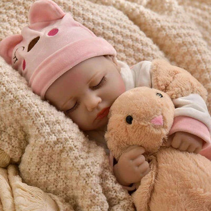 16-Inch Lifelike Reborn Baby Girl Doll - Realistic Full Vinyl Body with Outfit, Ideal for Gifts and Collectors - Très Elite