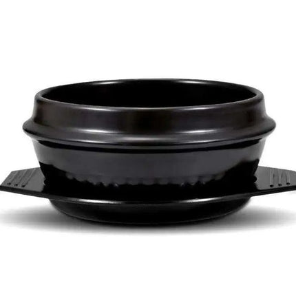 16-Piece Korean Dolsot Stone Bowl and Ceramic Ramen Set with Serving Trays - Assorted Sizes - Très Elite
