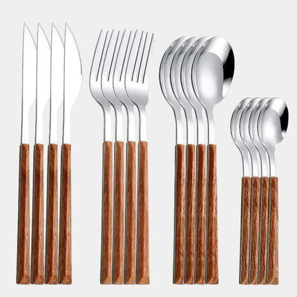 16-Piece Korean Stainless Steel Flatware Set - Très Elite