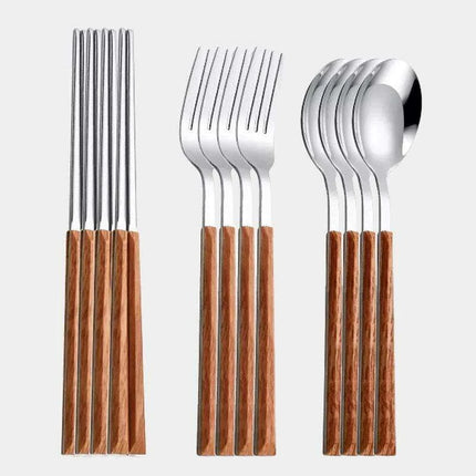 16-Piece Korean Stainless Steel Flatware Set - Très Elite
