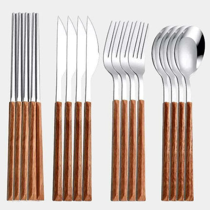 16-Piece Korean Stainless Steel Flatware Set - Très Elite