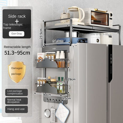 AliKopy Magnetic Refrigerator Top Storage Rack - Space-Saving Organize