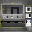 160cm double sink