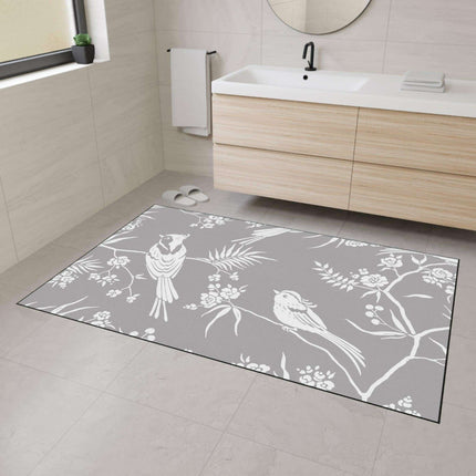 Chic Customizable Nordic Birds Floor Mat for Contemporary Home Styling