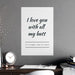 Expressive Love-Filled Matte Posters for Stylish Home Decor