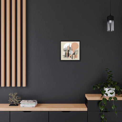 Modern Black Pine Wood Framed Eco-Friendly Canvas Print