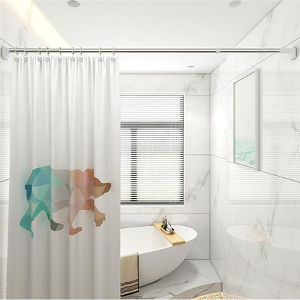 No-curtain Rod Balcony Sanitary Clothes Perforated Rod Roman Curtain