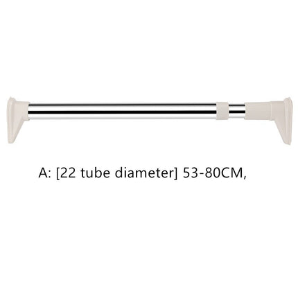 No-curtain Rod Balcony Sanitary Clothes Perforated Rod Roman Curtain