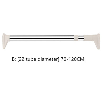 No-curtain Rod Balcony Sanitary Clothes Perforated Rod Roman Curtain