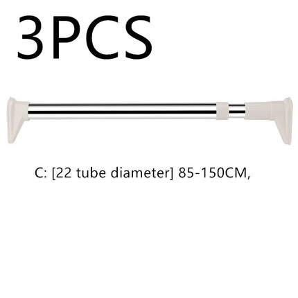 No-curtain Rod Balcony Sanitary Clothes Perforated Rod Roman Curtain