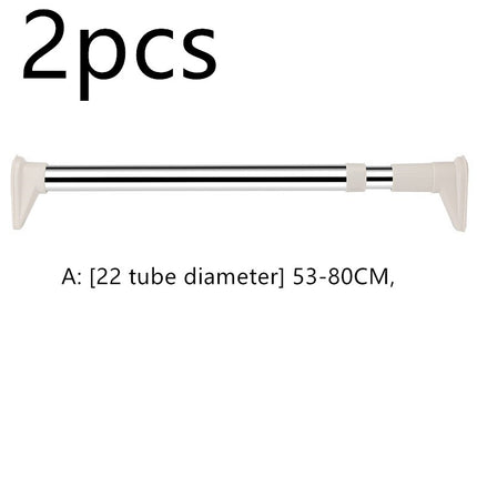 No-curtain Rod Balcony Sanitary Clothes Perforated Rod Roman Curtain