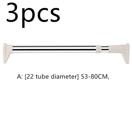 No-curtain Rod Balcony Sanitary Clothes Perforated Rod Roman Curtain