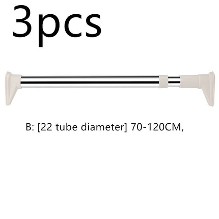 No-curtain Rod Balcony Sanitary Clothes Perforated Rod Roman Curtain