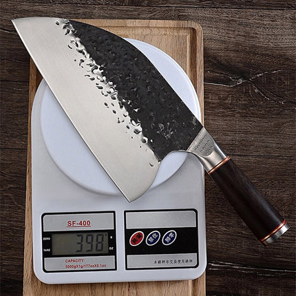 Meat And Bone Cutting Kitchen Knife 5CR15MOV Ebony Wood Handle Chef Knife