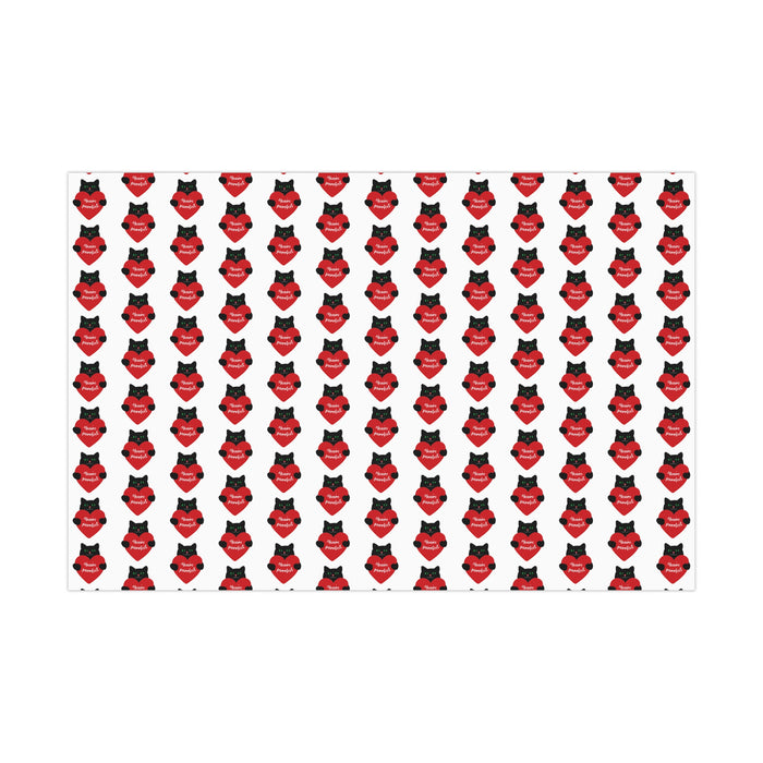 Perfectly Purrfect - Elegant Valentine USA-Made Wrapping Paper