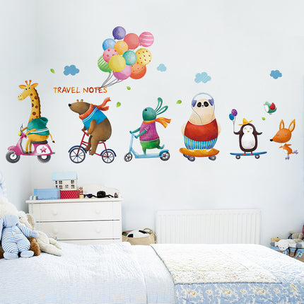Peekaboo Studio Cartoon Kids Room Wallpaper - Self-Adhesive, Easy Appl