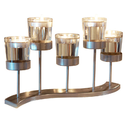 Wrought Iron Candle Holder for Tabletop Dinner Decor