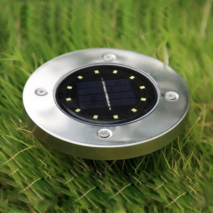 12 LED Solar Underground Light For Garden Lawn IP65 Waterproof 0.9W