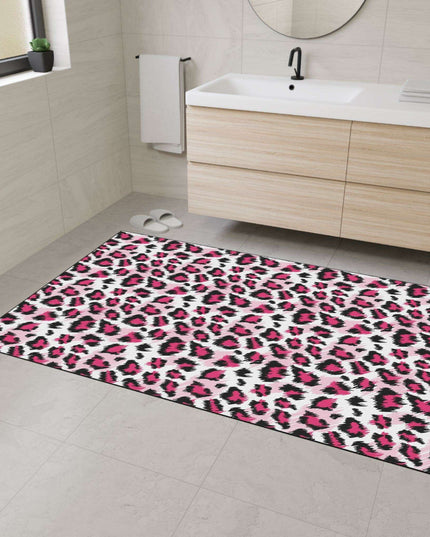 Stylish Pink Leopard Print Area Rug for a Trendy Home Refresh