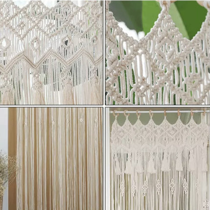 Peekaboo Studio Bohemian Hand-Woven Tapestry Curtain - Elegant Partiti