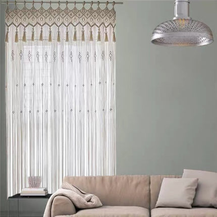 Peekaboo Studio Bohemian Hand-Woven Tapestry Curtain - Elegant Partiti