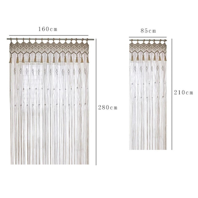Peekaboo Studio Bohemian Hand-Woven Tapestry Curtain - Elegant Partiti