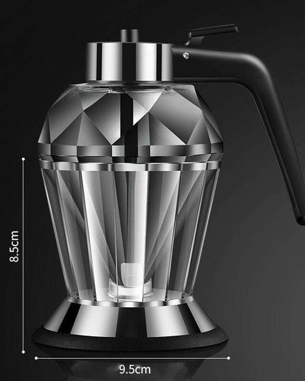 Exquisite Diamond-Shaped Glass Oil Dispenser - Drip-Free Multi-Purpose Kitchen Tool for Oils, Honey, and Condiments