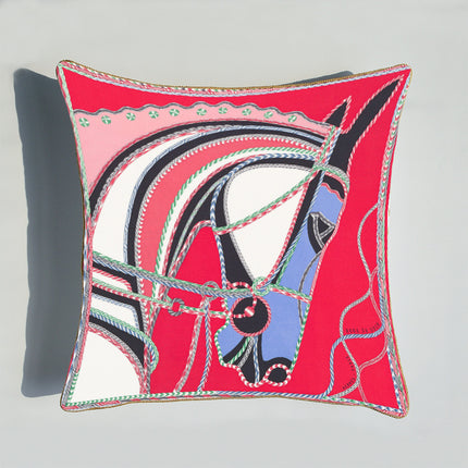 Light Luxury Horse Portrait Cushion Cover