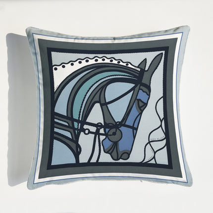 Light Luxury Horse Portrait Cushion Cover