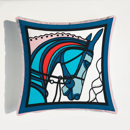 Light Luxury Horse Portrait Cushion Cover