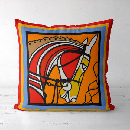 Light Luxury Horse Portrait Cushion Cover