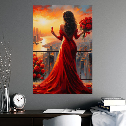 Red Wine - Romantic Wedding Decor Prints with Elegant Matte Finish