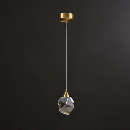 All Copper Light Luxury Crystal Chandelier Modern Minimalist Restauran