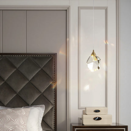 All Copper Light Luxury Crystal Chandelier Modern Minimalist Restauran