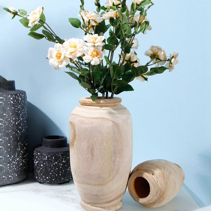 Solid Wood Vase For Living Room Modern Simple Table Decor