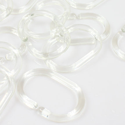 Transparent C-Shaped Shower Curtain Rod Hanging Ring Hook