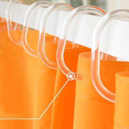 Transparent C-Shaped Shower Curtain Rod Hanging Ring Hook