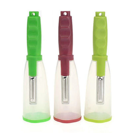 Grass Green Plastic And Stainless Steel Vegetable Fruit Peeler Knife